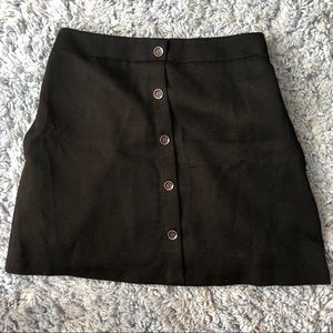 Nordstrom Button detail black skirt